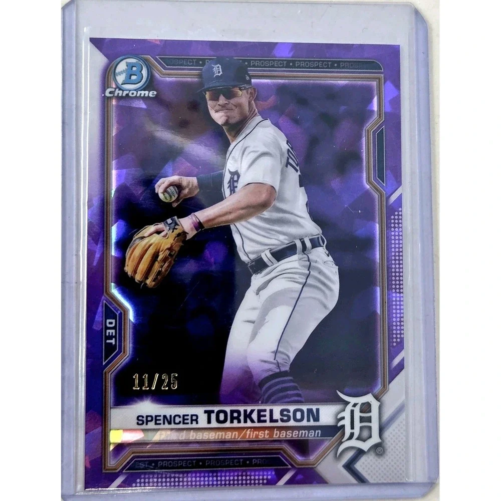Spencer Torkelson 2022 Bowman Chrome Sapphire Purple SP /25 RC Detroit Tigers